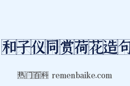 和子仪同赏荷花造句是什么意思的图片